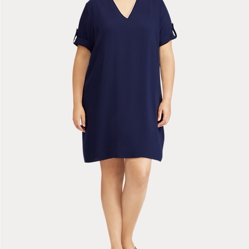 Ralph Lauren Roll Tab Shift Dress NWT Size16W